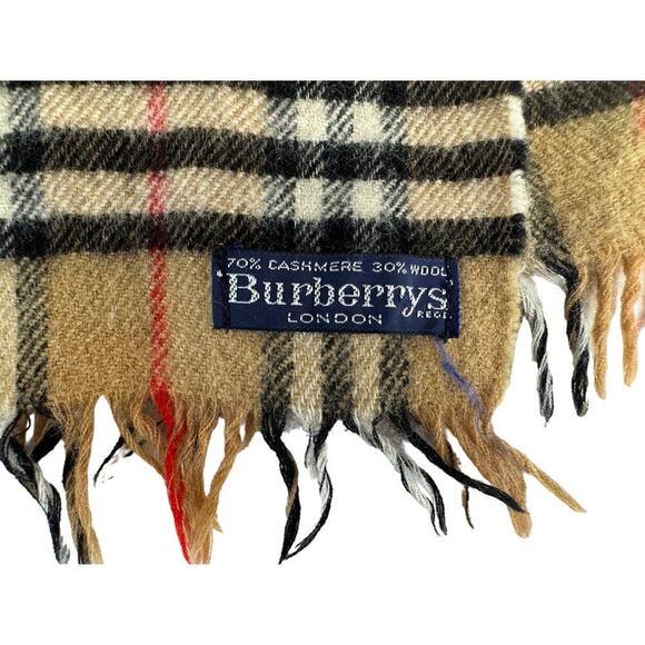 Authentic Rare Vintage Check Plaid Burberrys Mini Scarf - Picture 2 of 4